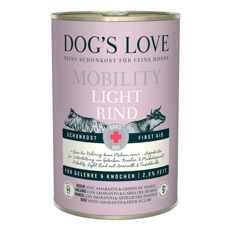 Dog's Love konzerva DOC Light Mobility hovězí 400g DMT 02/24
